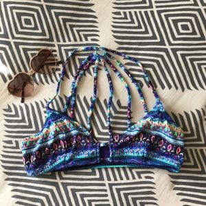 LA Hearts Printed Bikini Top